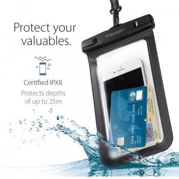 Spigen vandeniui atspari įmautė telefonui (nedidesniam kaip 9 cm. - 16.5 cm.)